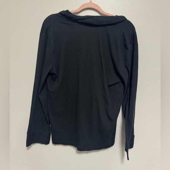 VS Black Button Up VS Logo Pocket Pajama Shirt - Picture 4 of 8